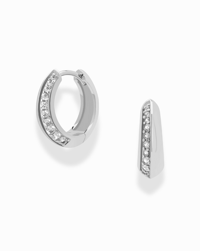 Grande Corey Pave Hoops - Mod + Jo
