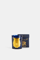 Trudon bougie Madurai avec coffret marine et motif doré Madurai, présentation luxe femme FW26