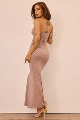Montana Curve Maxi Dress - Taupe