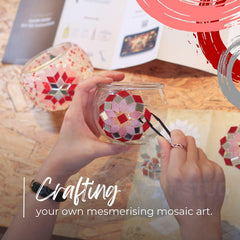 Mosaic Candle Holder DIY Home Kit "ROSE GARDEN"
