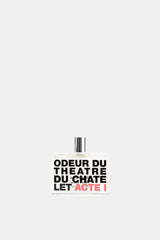 Comme des Garçons Parfums Odeur du Théâtre du Châtelet Acte I eau de parfum 200ml flacon transparent typographie graphique