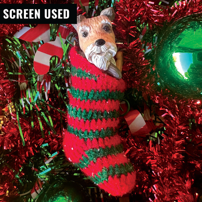 OFFICIAL PROP - STOCKING DOG VINTAGE ORNAMENT