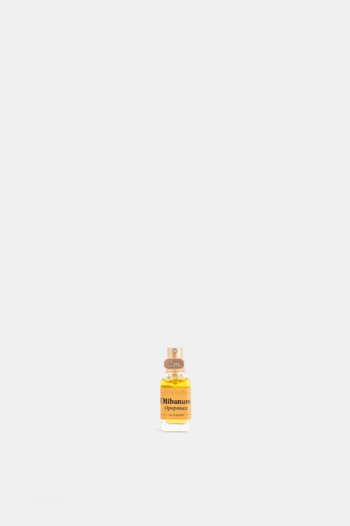 Olibanum Opoponax eau de parfum 12 ml flacon miniature liquide doré ambré spray voyage FW26