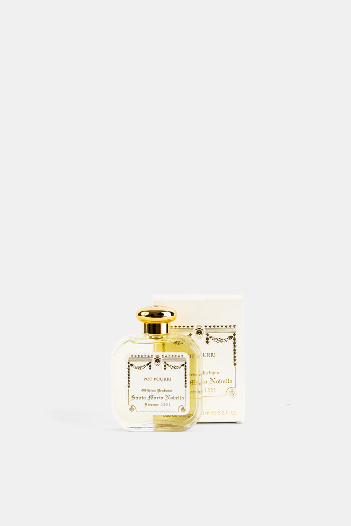 Santa Maria Novella Pot Pourri cologne luxe coffret blanc crème et flacon verre gold cap 100ml