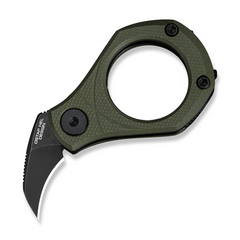 Pyrus Slip Joint Utility Knife OD Green G10 Handle (0.65"" Black Stonewashed 14C28N Blade) | CIV-C23038-4