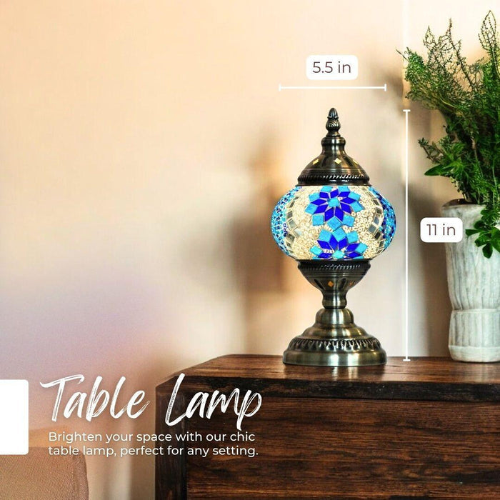 Ready-made Mosaic Lamp - Aegean Twin Blooms
