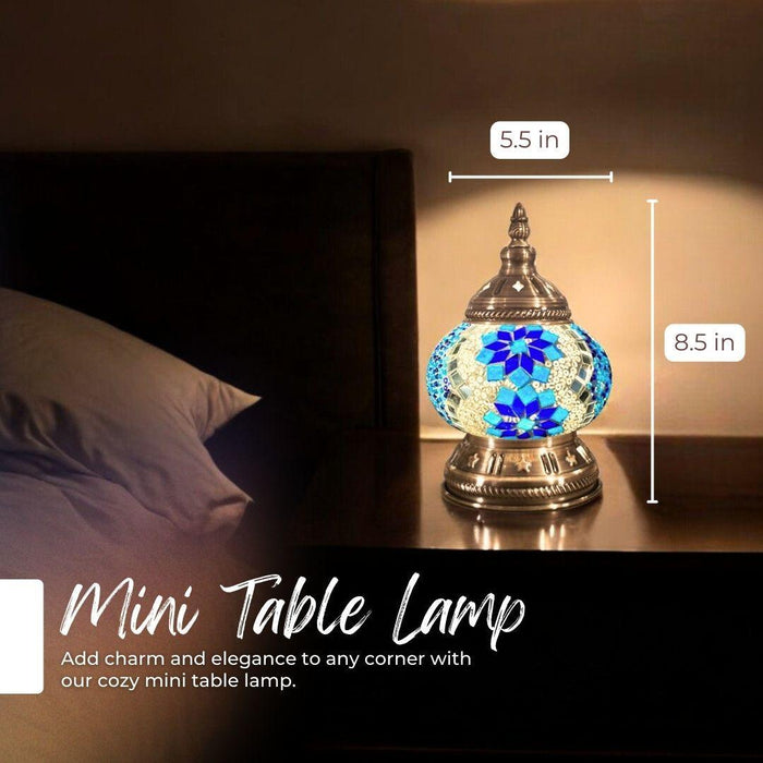 Ready-made Mosaic Lamp - Aegean Twin Blooms