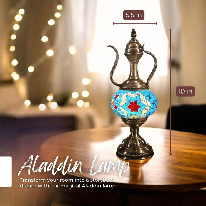 Ready-made Mosaic Lamp - Red & Blue Star