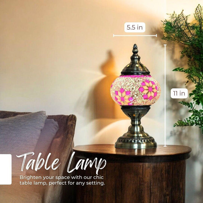 Ready-made Mosaic Lamp - Rose Garden Sunflower