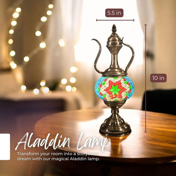 Ready-made Mosaic Lamp - Ruby Green Star