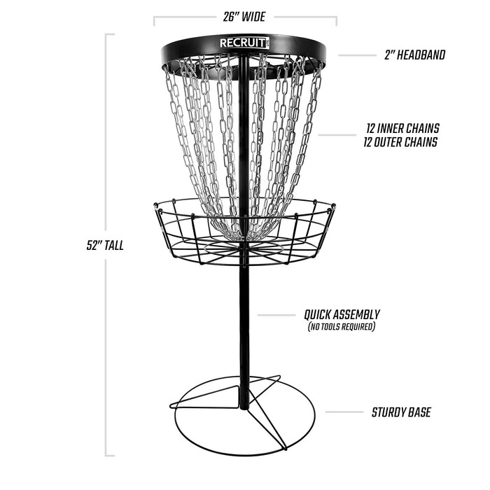 Recruit Lite Disc Golf Basket
