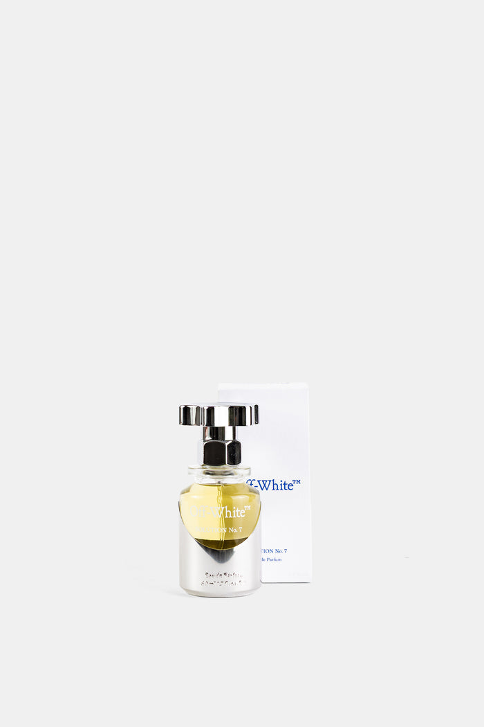Off-White Solution N°7 coffret blanc Eau de Parfum homme avec flacon verre transparent pompe chromée