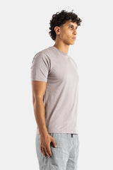 Handvaerk t-shirt Pima profil homme vue latérale coloris Stoneware silhouette slim luxe casual SS26