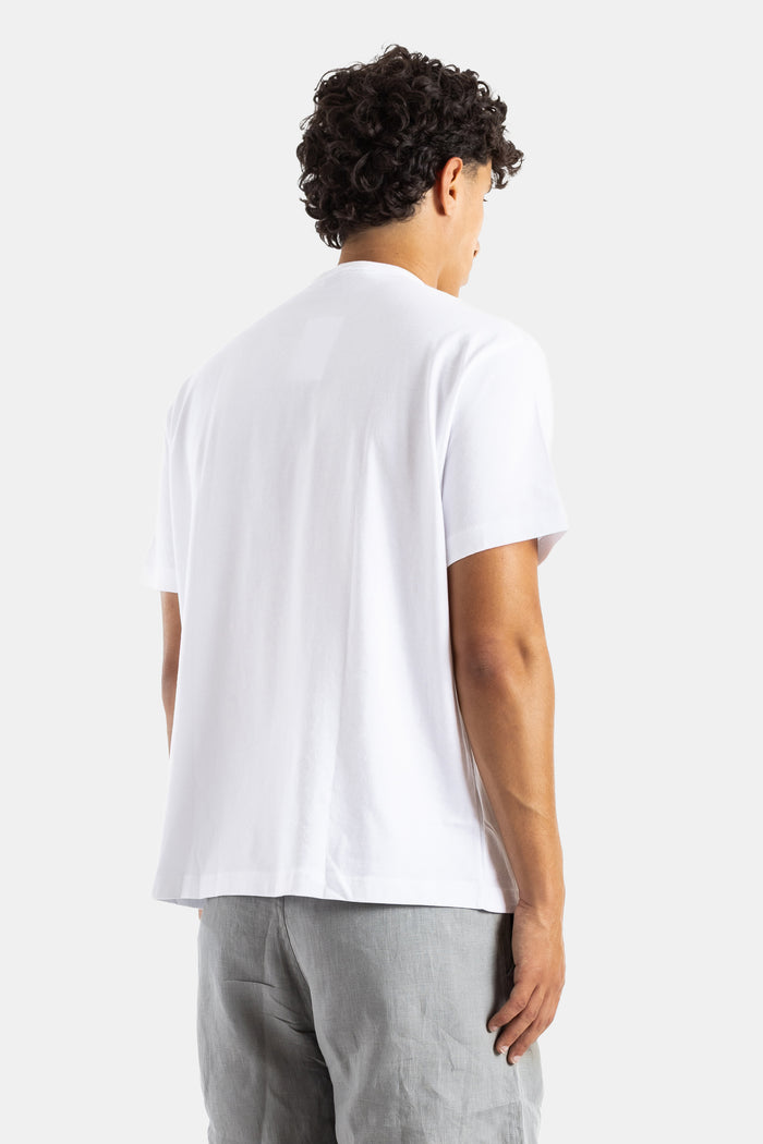 Handvaerk t-shirt oversize blanc dos coton Pima encolure ronde finitions nettes homme FW25