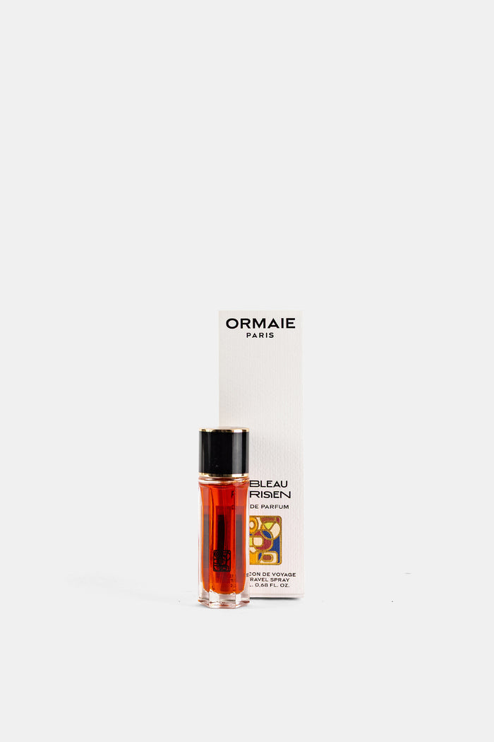 Ormaie Tableau Parisien parfum voyage 20ml coffret blanc avec illustration colorée et flacon spray ambré