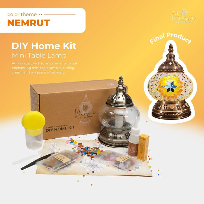 Turkish Mosaic Lamp DIY Kit – Nemrut Color Theme