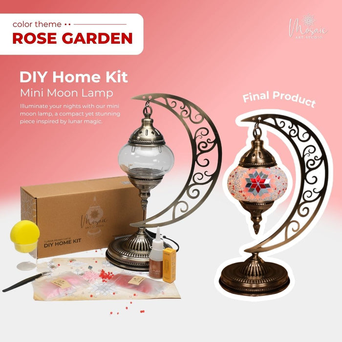 Turkish Mosaic Lamp DIY Kit – Rose Garden Theme