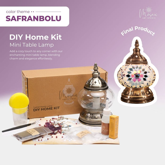 Turkish Mosaic Lamp DIY Kit – Safranbolu Color Palette
