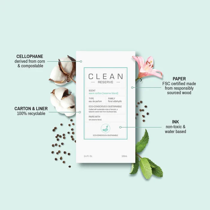 Scent Sorority Clean Warm Cotton by Clean Eau De Parfum 3.4 oz